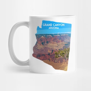 Grand Canyon Arizona map Grand Canyon photo Arizona tourism Mug